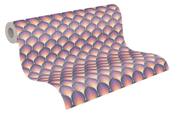 Vliestapete 395382-GU Violett - Fleece - 53 x 850 x 1 cm