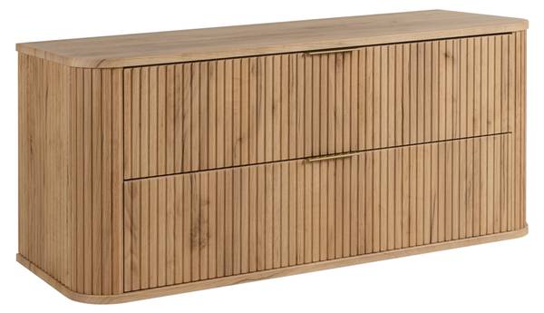 Badezimmerschrank Rhône Gold - Eiche Dekor - 120 x 52 cm