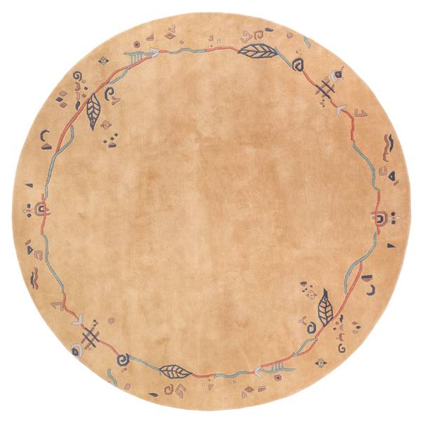 Wollteppich Naturals Beige - Naturfaser - 240 x 2 x 240 cm