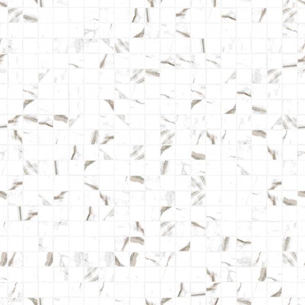 Keramikmosaik - Marble Square Weiß - Keramik - 30 x 30 x 30 cm