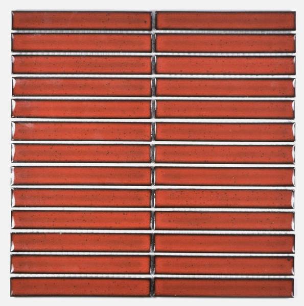 Mosaikfliesen 24-CS56 Rot - Keramik - 30 x 30 x 30 cm