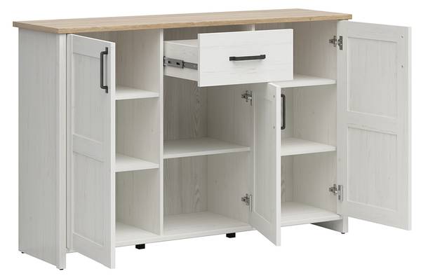 Buffet Aksel Braun - Holzwerkstoff - 148 x 99 x 43 cm