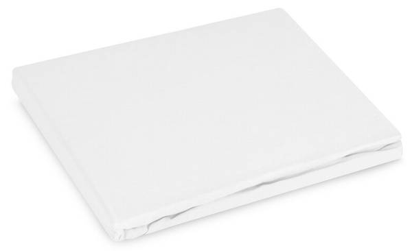 Spannbettlaken BASIC Weiß - Breite: 100 cm