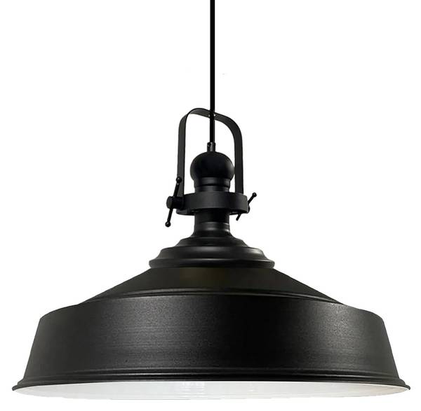 Pendelleuchte Belora Schwarz - Metall - 40 x 33 x 40 cm