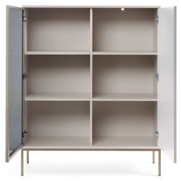 Vitrinenschrank DEO Beige - ABS - 104 x 126 x 39 cm