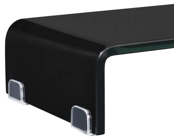 Réhausseur d'écran Pretoria en verre Noir - Verre - 120 x 13 x 30 cm