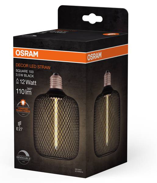 Decor Led Lampe Strohfilament Schwarz