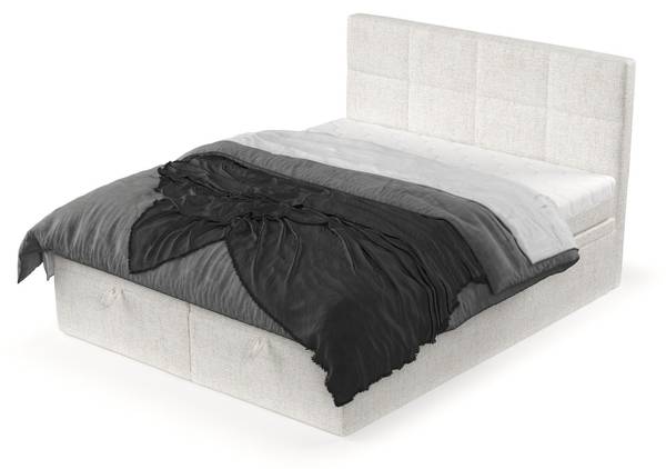 Boxspringbett TESSA mit Stauraum Neve Creme - Liegefläche Breite: 160 cm