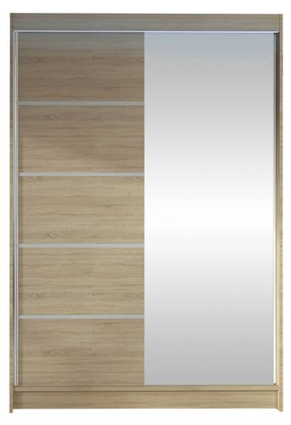 Kleiderschrank Lino III mit LED Eiche Sonoma Dekor