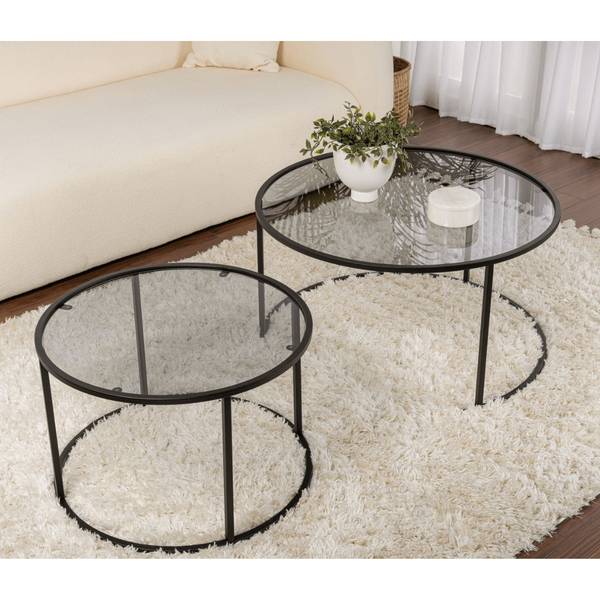 Table AURUM Gris - Métal - 80 x 43 x 80 cm