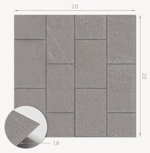 Vinylfliese SteinFliese 20er-Set 20 x 20 cm