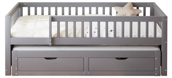 Kinderbett Dioscuri Ⅰ Grau - Breite: 95 cm
