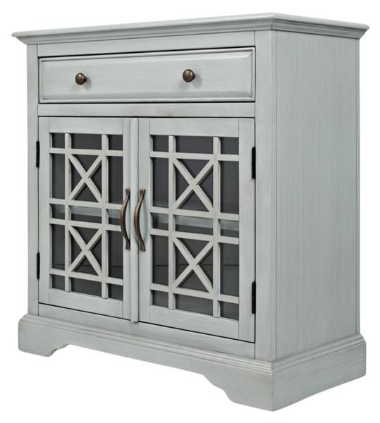 Buffet AVOLA Gris - Bois massif - 82 x 82 x 38 cm