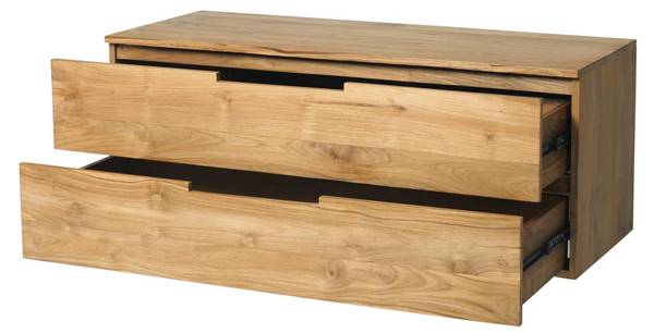 Waschbeckenunterschrank BIMBING Beige - Holz teilmassiv - 115 x 45 x 45 cm