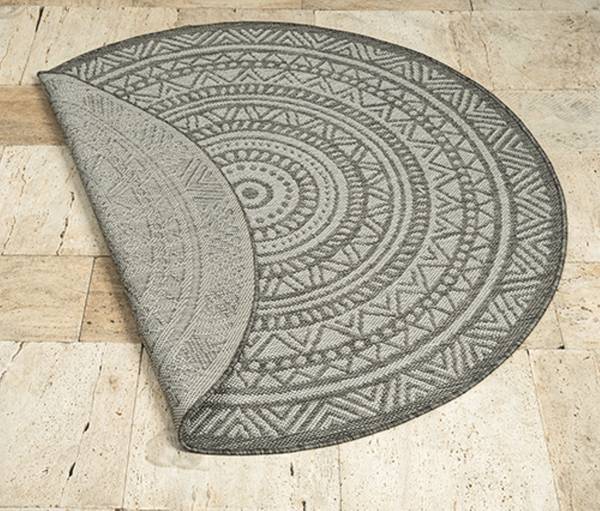 Outdoorteppich Mistra D Anthrazit - 120 x 120 cm