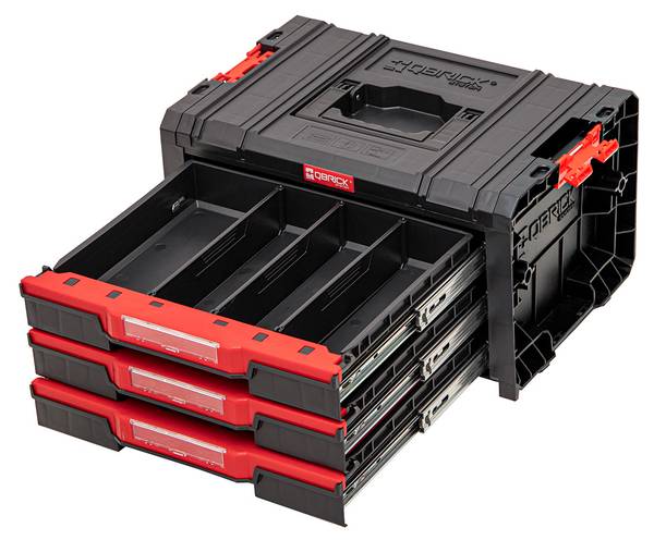 Werkzeugbox Schubladen 57455 Schwarz - Kunststoff - 45 x 25 x 31 cm
