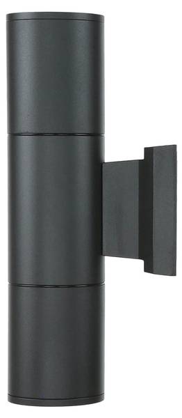 Wandleuchte TREASA Schwarz - Glas - Metall - 12 x 25 x 12 cm