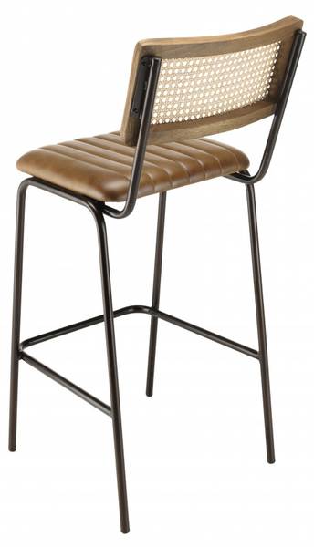 Hocker MARCEL 2er Set Braun - Echtleder - 55 x 104 x 45 cm