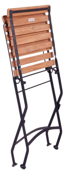 Klappbarer Gartenstuhl Toscana  2 Stück Schwarz - Akazie - 45 x 90 x 63 cm