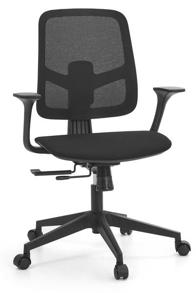 Bürostuhl Malio Schwarz - Polyester - 68 x 114 x 63 cm