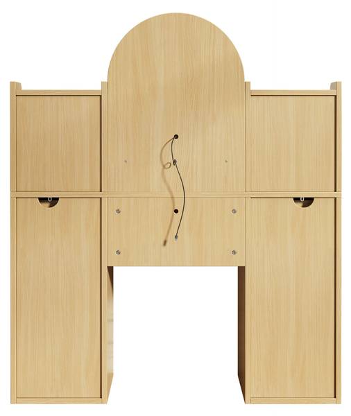 Schminktisch mit Spiegel NaturGLOW Holz