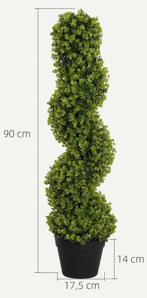 Künstlicher Eukalyptus CD96 2er-Set Grün - Kunststoff - 18 x 90 x 18 cm