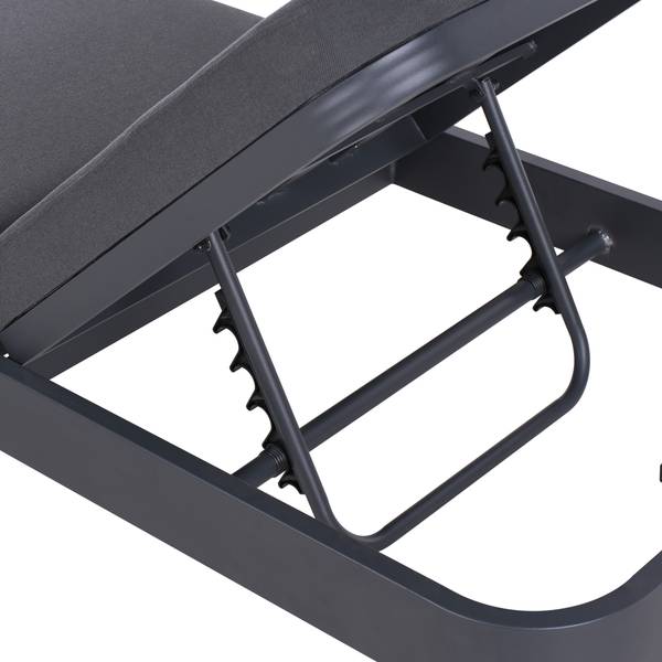 Gartenliege NETTUNO Grau - Metall - 65 x 33 x 194 cm