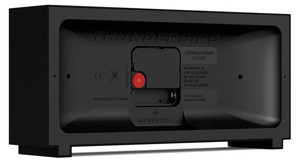 Staande klok Thunderbird bruin - wit - kunststof - 28 x 14 x 8 cm