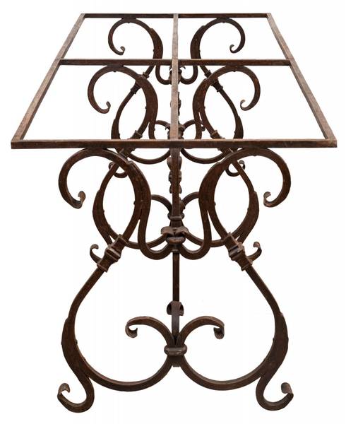 Tuin Tafelpoten OUDE-TUIN bruin - ijzer - 82 x 74 x 231 cm