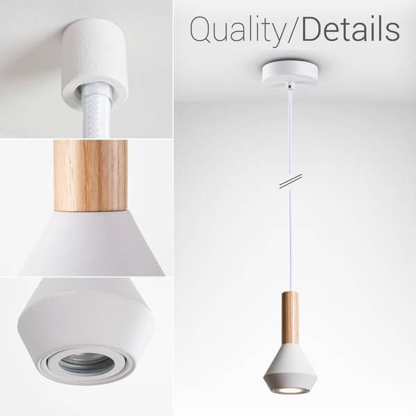 Pendelleuchte Mora S Graumetallic - Weiß