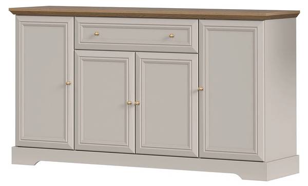 Sideboard ZARULA Beige - Braun - Holz teilmassiv - 165 x 92 x 47 cm