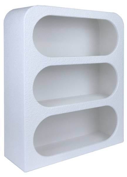 Wandregal Selene Weiß - Holzwerkstoff - 41 x 51 x 14 cm