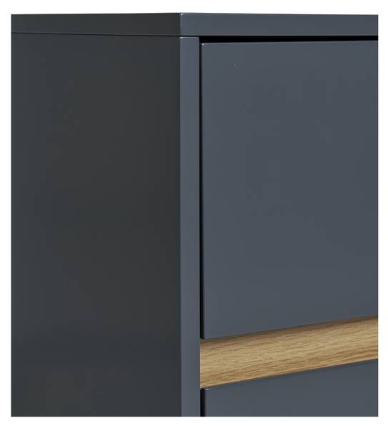 Beistelltisch Bisley Grau - Holz teilmassiv - 40 x 55 x 35 cm