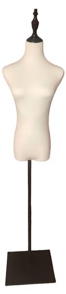 Weibliche Schneiderpuppe 36/38 Schwarz - Weiß - Eisen - 37 x 175 x 23 cm