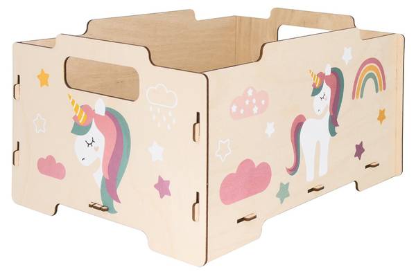 Aufbewahrungsboxen  Kinder 2er Set Pink - Holz teilmassiv - 27 x 19 x 35 cm