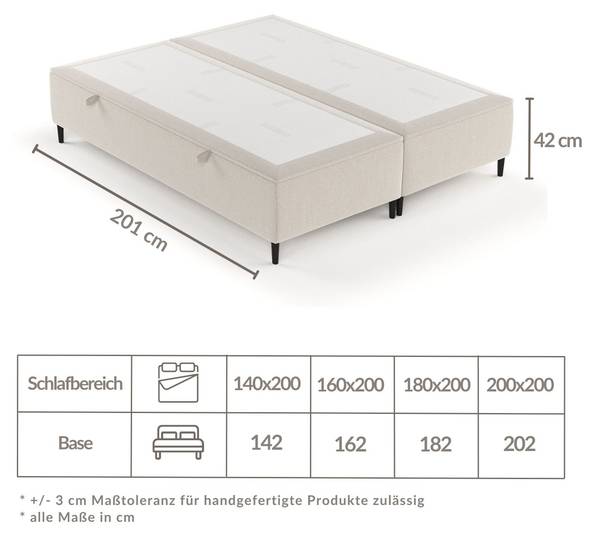 Polsterbett Tate Blau - Liegefläche Breite: 160 cm