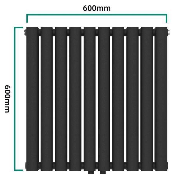 Designradiator Nore zwart - staal - 60 x 60 x 60 cm