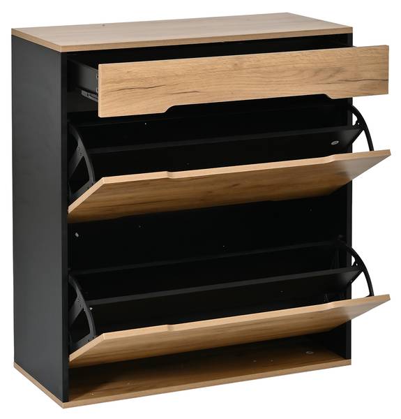 Garderoben-Set Eos Ⅱ（5-tlg） Schwarz - Braun - Holzwerkstoff