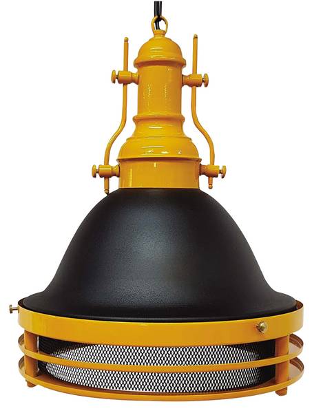 Pendelleuchte Turami Hängelampe Schwarz - Gelb
