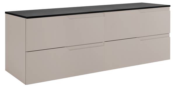 Badezimmerschrank Haag III Schwarz - Kaschmir - Breite: 160 cm