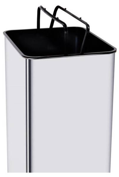 Automatischer Edelstahl-Mülleimer PARKSI Silber - Metall - 27 x 64 x 32 cm