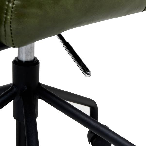Chaise de bureau CANDOR Noir - Vert foncé - Vert - Argenté