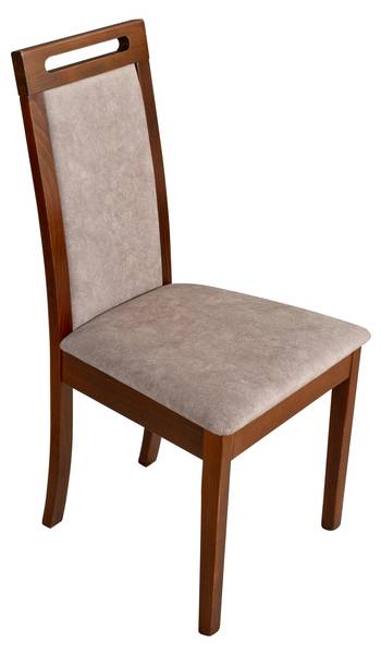 Stuhl ROMA 6 (2er Set) Gold - Nussbaum Dunkel Dekor - 2er Set