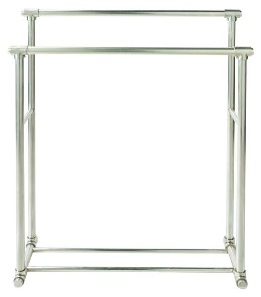 Handtuchhalter mit zwei Messingstangen Silber - Metall - 83 x 74 x 32 cm