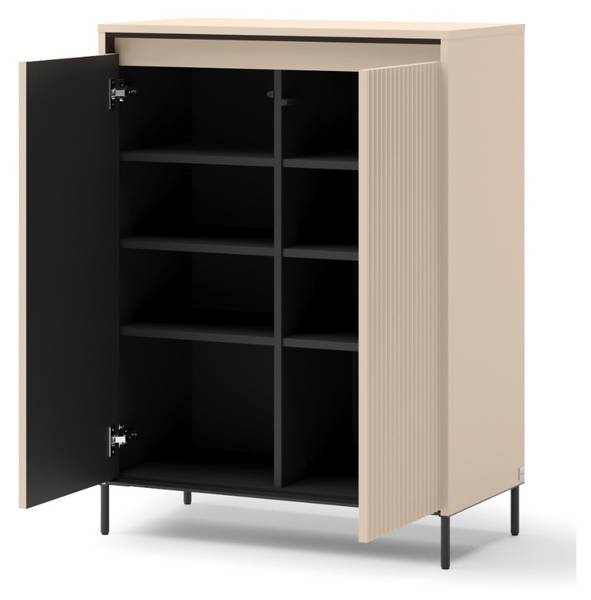 Kommode TREND Beige - Schwarz - Holzwerkstoff - 79 x 105 x 40 cm