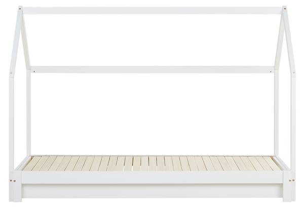 Kinderbett XXL mit Lattenrost 2591 Weiß - Massivholz - 206 x 142 x 100 cm