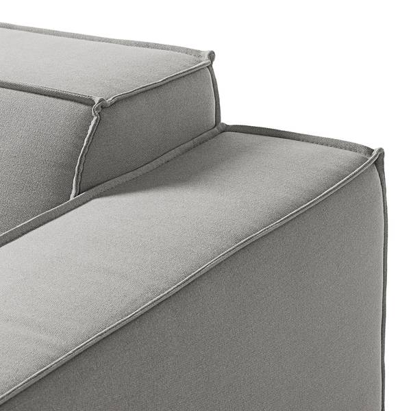 Ecksofa KINX mit Longchair Webstoff Osta: Graubraun - Breite: 260 cm - Longchair davorstehend rechts - Sitztiefenverstellung