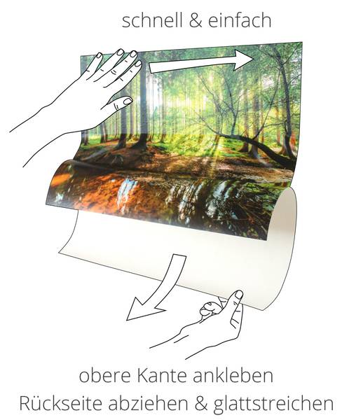 Wandaufkleber  Giraffe beim Spa 30 x 40 cm