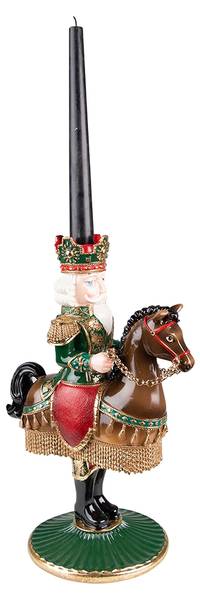 Kandelaar Notenkraker Brandonport groen - kunststof - 15 x 33 x 22 cm