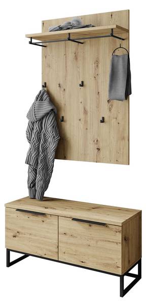 TOP II Garderobe Braun - Holzwerkstoff - 98 x 115 x 37 cm